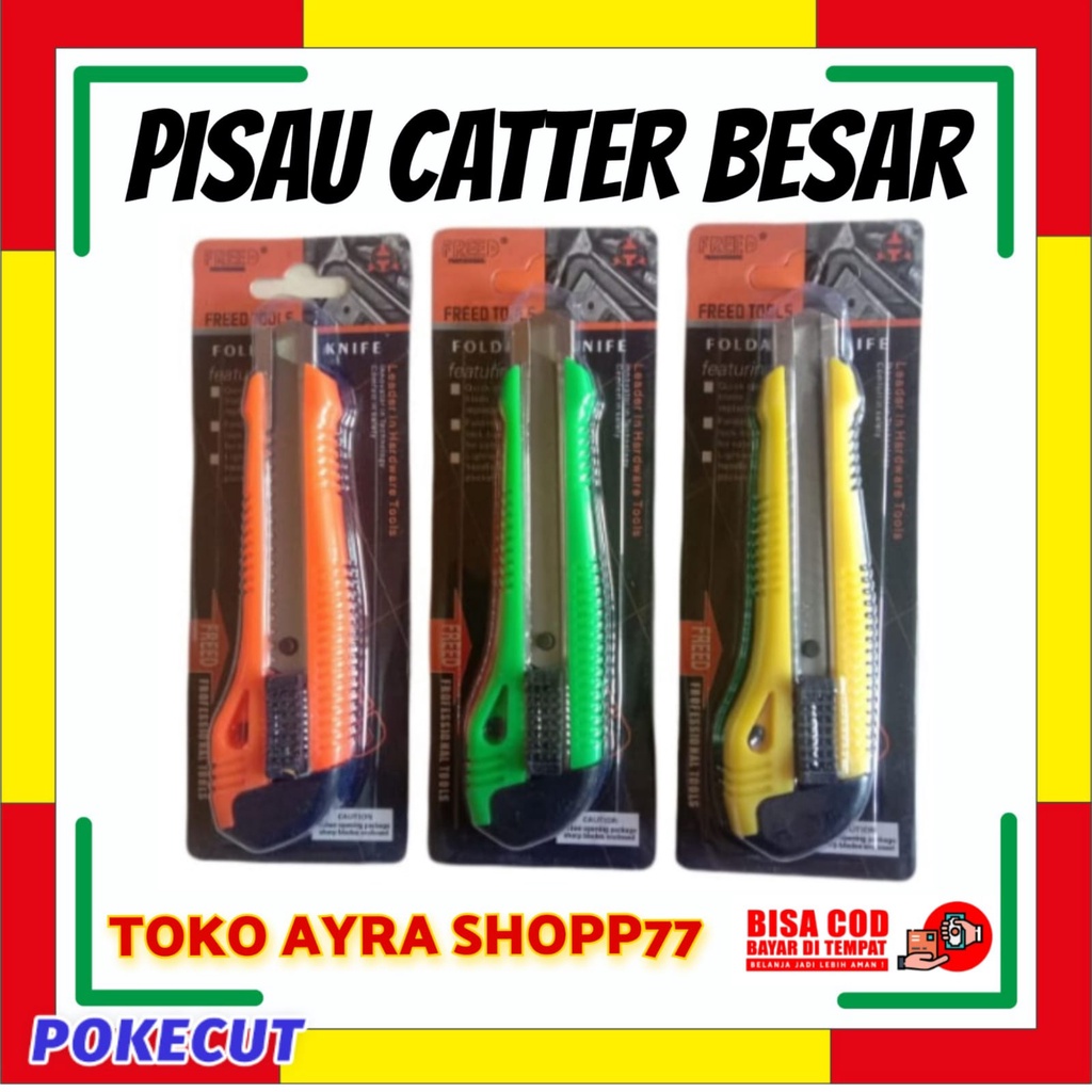 

PISAU CATER BESAR / ALAT POTONG KERTAS KUAT / FREE ISI PISAU 2 PCS