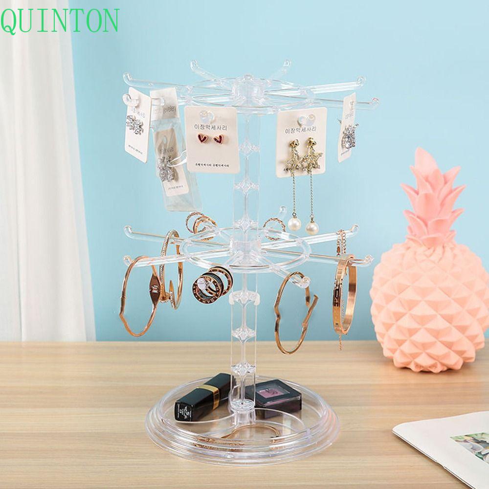 QUINTON Display Perhiasan Stand Minoritas Gadis Kalung Display Stand Rambut Rak Cincin Organizer Tempat Gelang Display Perhiasan