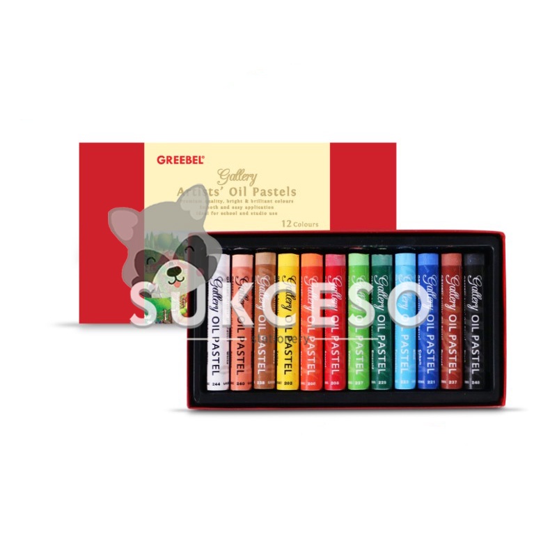 

Greebel Crayon Artist Oil Pastel 12 Colours / Krayon 12 warna non toxic