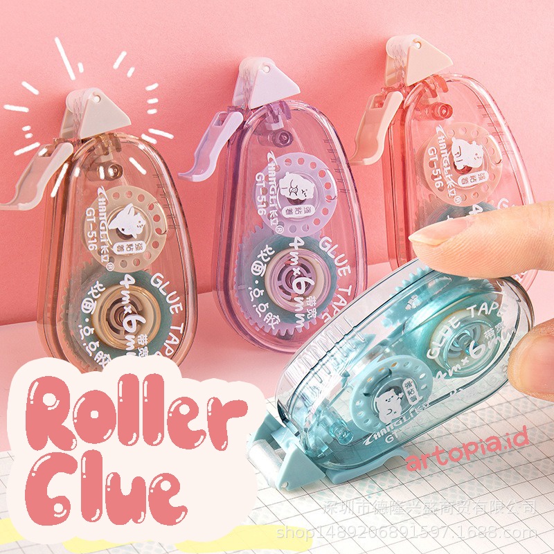

Adhesive Roller / Lem Kertas Journaling Bujo Kuat Pastel Macaroon Glue Perekat Journaling