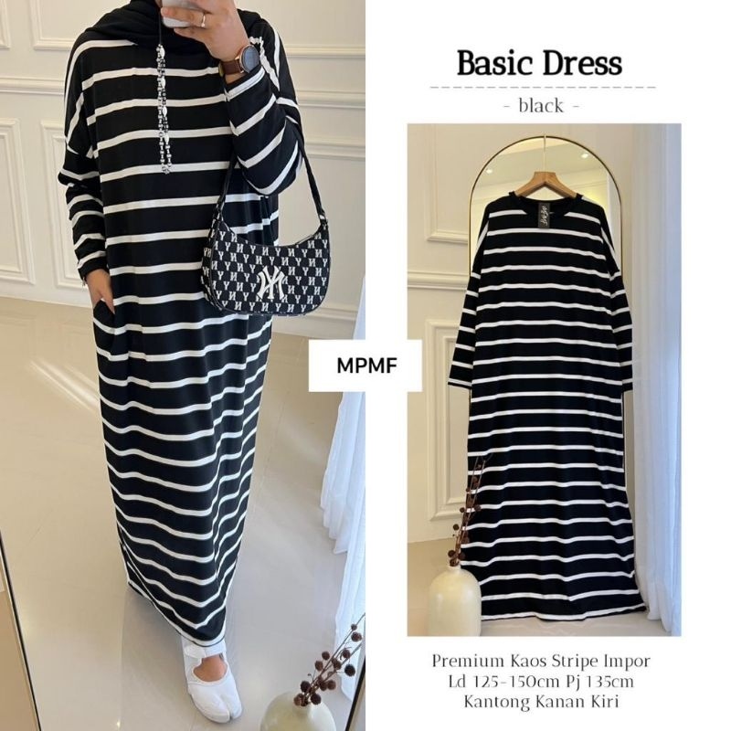 BASIC DRESS ORI MPMF | Ld125-150 Prrmium Kaos Stripe Impor