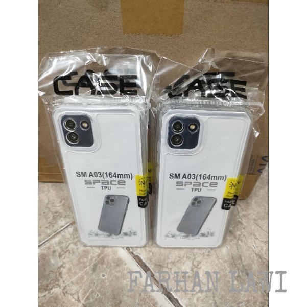 Softcase Samsung A03 A035 A035F Silikon Casing Selicon Case Bening Transparan Pelindung Pro Camera