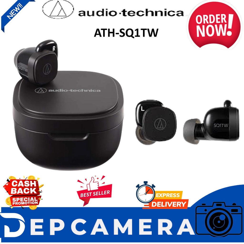 Audio Technica ATH-SQ1TW Wireless Earbuds SQ1 TW SQ 1 TWS Earphone