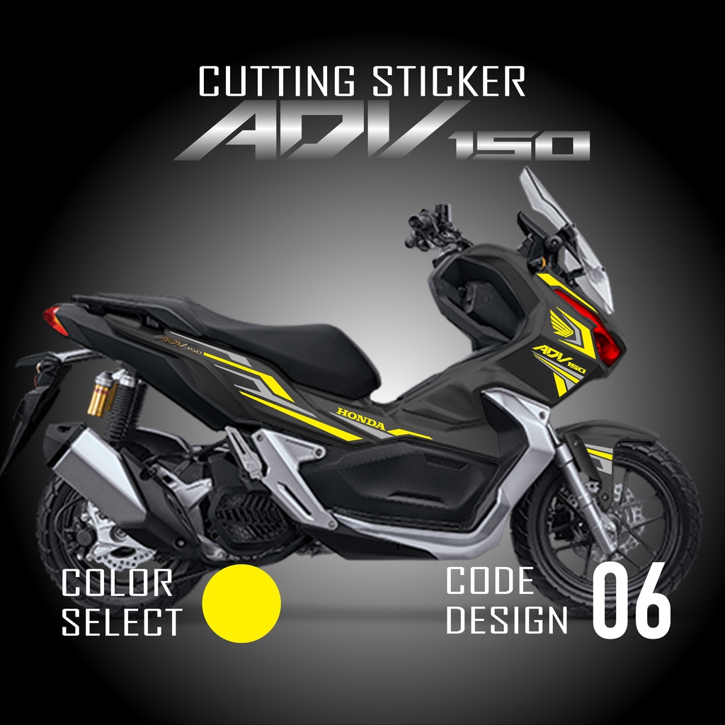Striping ADV 150 - Cutting Sticker Stiker Lis Timbul Variasi Motor Honda ADV150 Warna Gold Emas Holo