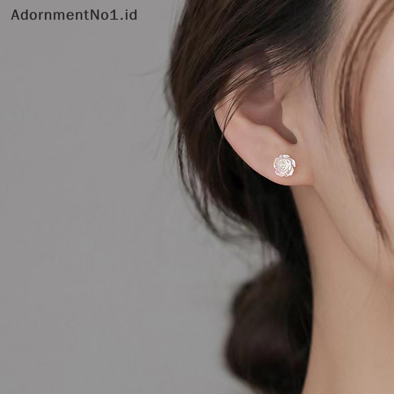 [AdornmentNo1] Anting kamelia desain rasa cahaya mewah anting resin anting temperamen bunga prancis