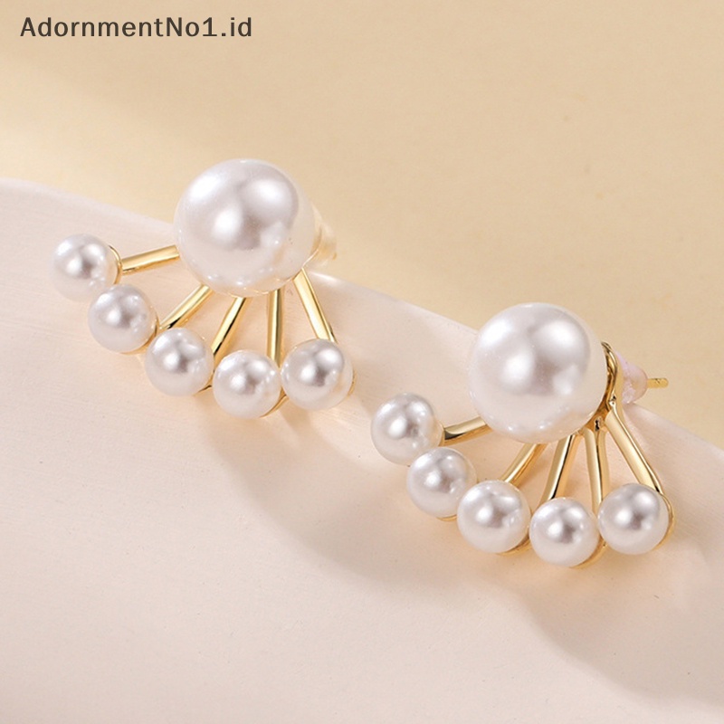 [AdornmentNo1] Kristal mutiara bunga Drop anting untuk wanita Fashion perhiasan berlian imitasi anting hadiah