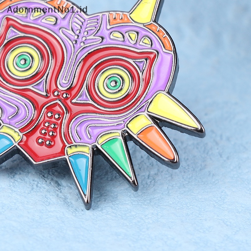 [AdornmentNo1] The Legends of Zelda bros majora 's topeng permainan logam Enamel Lapel pin Anime Cosplay aksesoris perhiasan hadiah ulang tahun anak