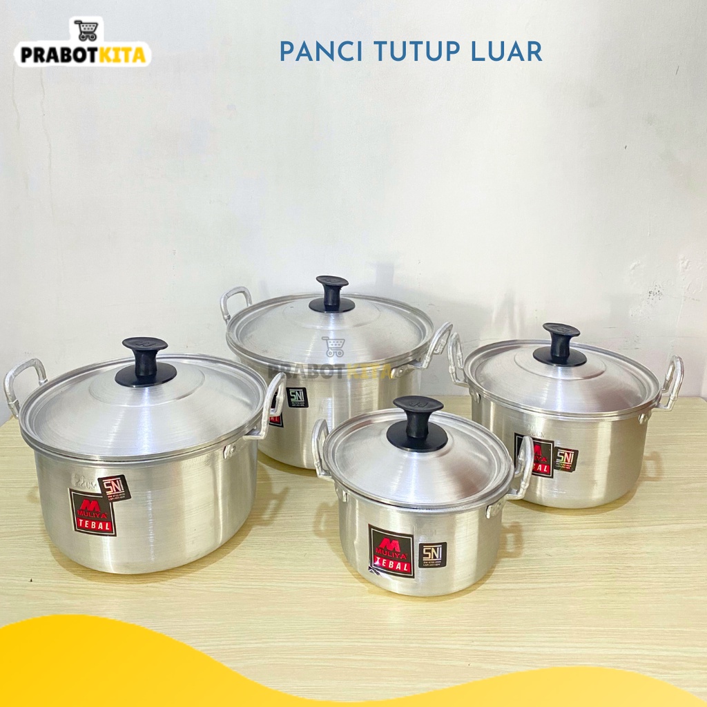 Panci Aluminium Tutup Luar / Panci Air Alumunium Besar Kecil / Alat Masak Dapur