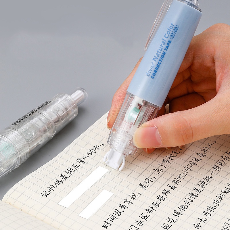 360 ° Rotatable Press Type Correction Tape/Mute Replaceable Core Modification Tape/Pita Koreksi Portable Siswa/Alat Tulis Perlengkapan Kantor Sekolah