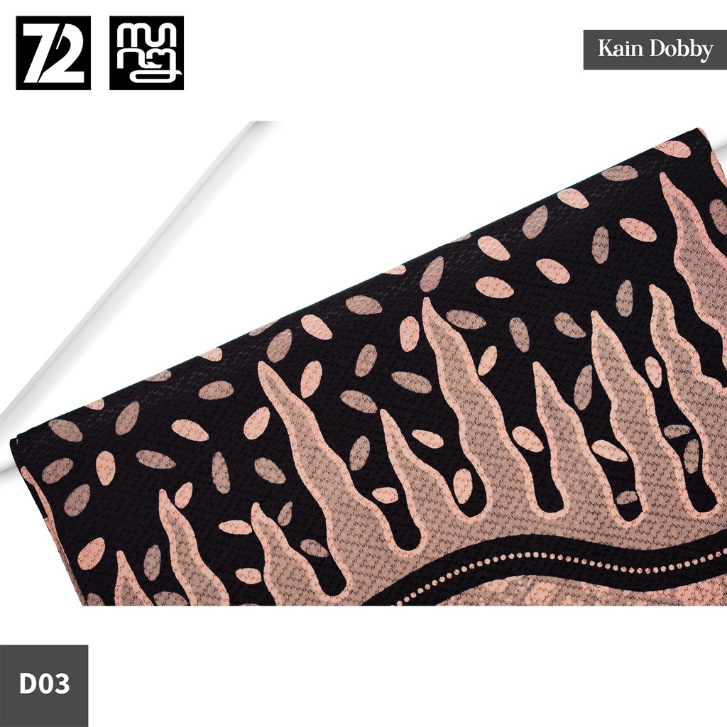 KAIN BATIK DOBBY Premium Motif Lapis Truntum Warna Hitam 723927 Cap 72