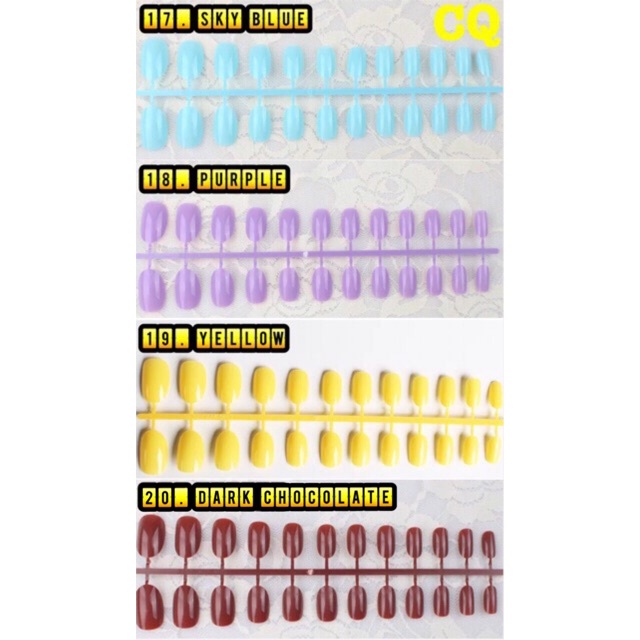 TGM - Kuku Palsu Oval Glossy Style / Fake Nails / 24pcs Nailart Snoopy Alpukat Strawbery Halal Nail / Kuku Batang / 24pcs False Nail Art