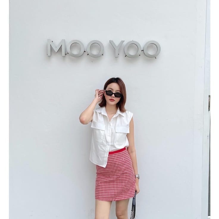 Tq88indonesia Fashion Kemeja Pocket Lengan Buntung /  Cabin Shirt / Hem Casula Wanita / Kem Wanita Korean Kekinian