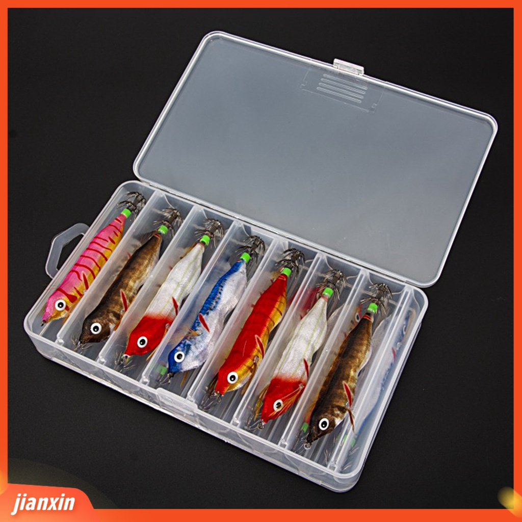 (In Stock) 14Pcs Umpan Umpan Ikan Penembus Kuat Tajam Hidup LED Bercahaya Simulasi Bentuk Ikan Tenggelam Bantu Kait Untuk Pecinta Memancing