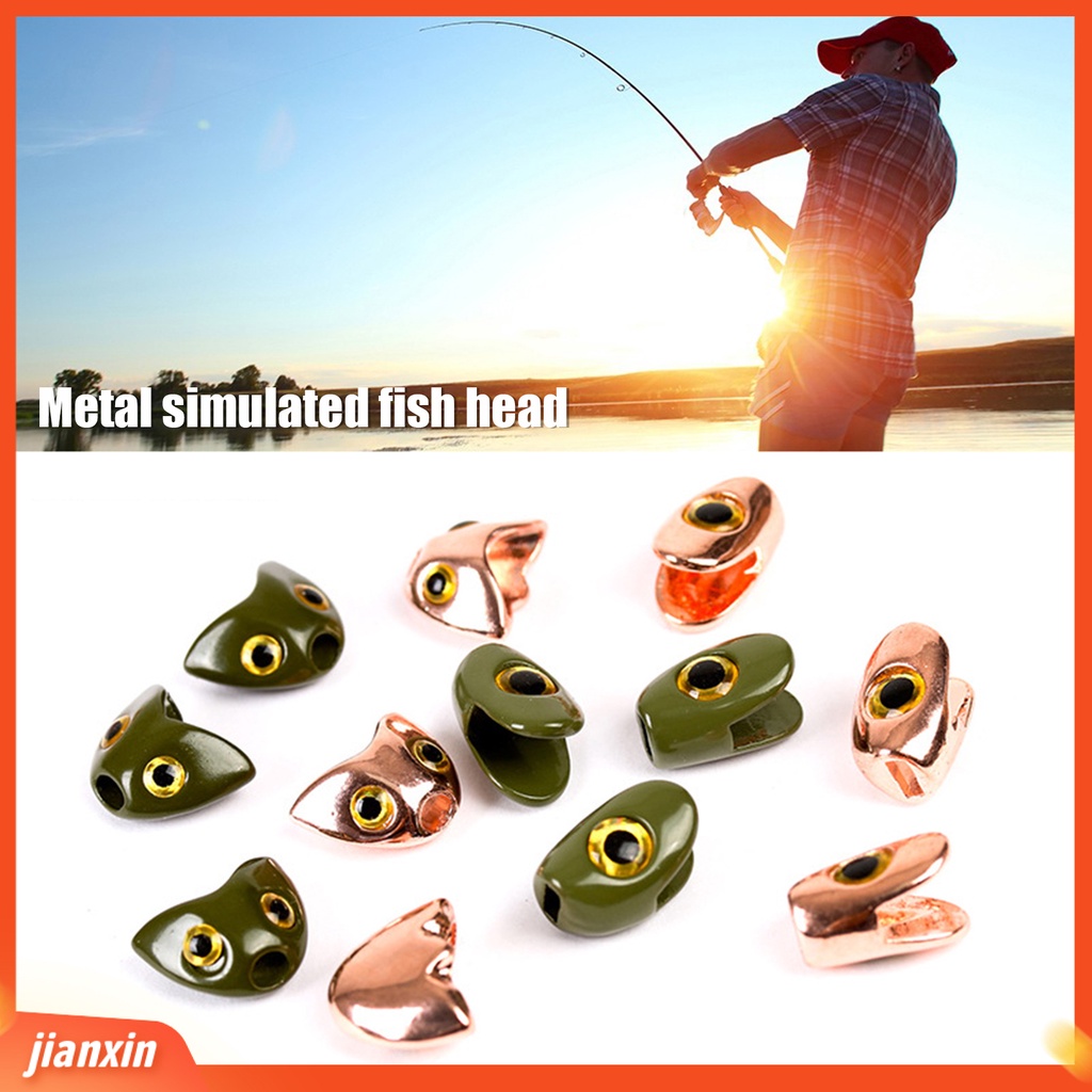 (In Stock) 18Pcs /Set 7.3mm /12mm Umpan Pancing Lalat 3D Mata Pengerjaan Yang Sangat Baik Anti Karat Kekerasan Tinggi Kepala Tengkorak Ikan Untuk Streamer Lalat