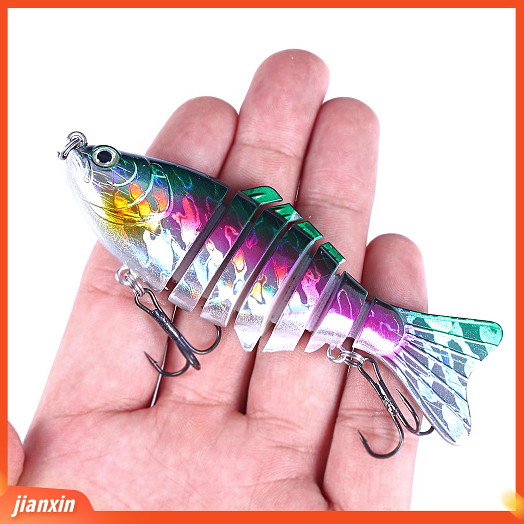 (In Stock) 10cm /15.6g 7bagian Umpan Lure Hook Fish Tackle Tenggelam Wobblers Renang Umpan Pancing Perlengkapan Memancing