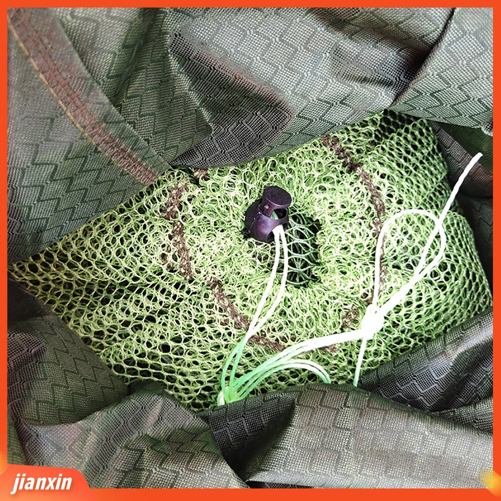 (In Stock) 2m /2.5m Collapsible Nylon Stainless Steel Penangkap Ikan Jaring Perangkap Kandang Pancing Mesh Basket