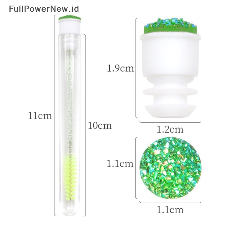 Power 10pcs Reusable Sikat Alis Tabung Bulu Mata Sikat Alis Sikat Bor Resin ID
