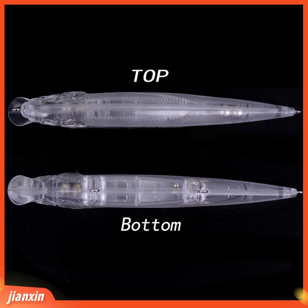 (In Stock) 5Pcs 14cm 19.7g Buatan Tidak Dicat DIY Crankbait Memancing Umpan Ikan Alat