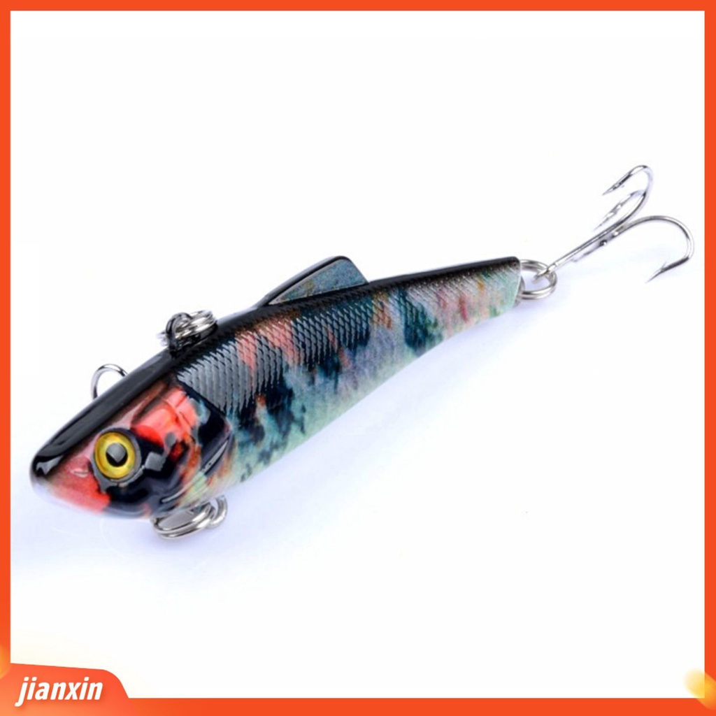 (In Stock) 7cm /6.6g VIB Lifelike Fishing Lure Tackle Plastik Umpan Buatan Warna-Warni Keras