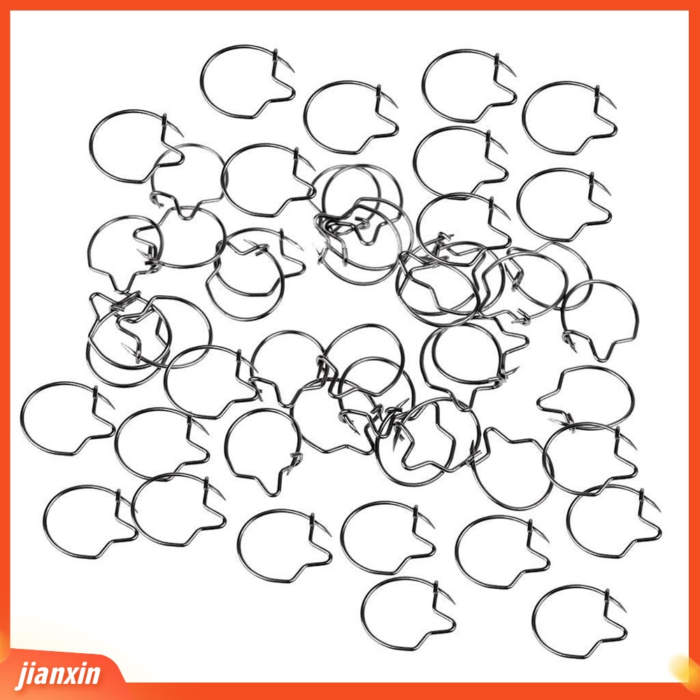 (In Stock) 20pcs S/M/L Stainless Steel Carp Fishing Maggots Klip Umpan Hook Tackle Tool