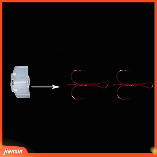 (In Stock) 50Pcs Fishing Treble Hooks Holder Covers Case Bonnets Caps Pelindung Set