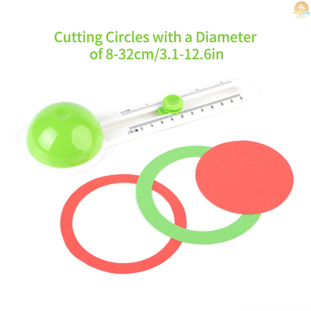 In Stock Circular Paper Cutter Rotary Circle Cutter Manual Round Alat Pemotong Kertas Trimmer Scrapbooking Tool Dengan Kepala Pemotong Pengganti Untuk DIY Kertas Kartu Perlengkapan Kerajinan