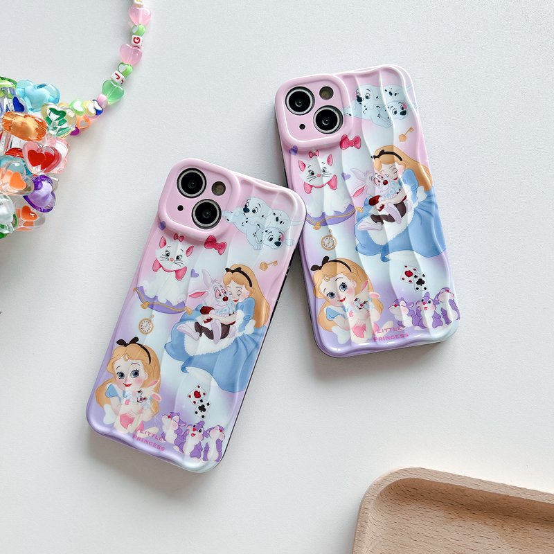 Lovely Bunny Princess Soft Silicon Case HP iP iPhone 14 + Plus 12 13 Pro Max 11 IMD Girl Woman Casing Apple