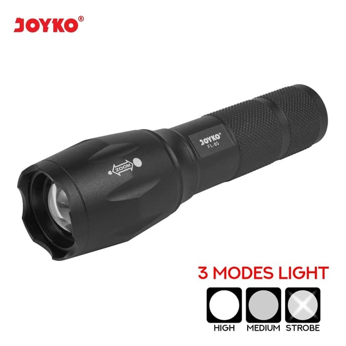 Rechargeable Senter LED JOYKO FL85 / Flashlight LED Isi Ulang HP / Fash Light FL 85