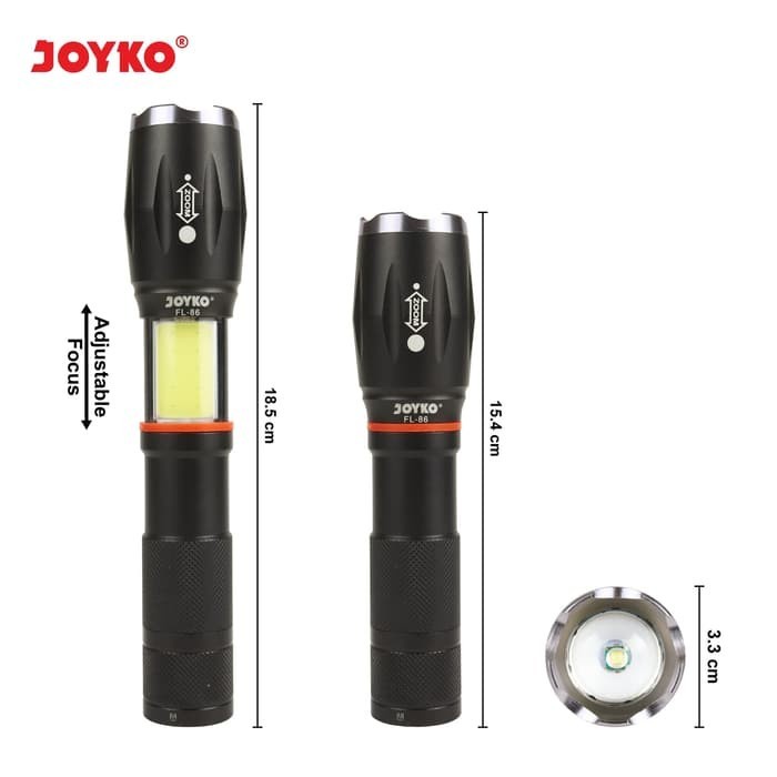 Senter LED FL86 Swat Model Ada Magnet / Flashlight LED Joyko FL 86