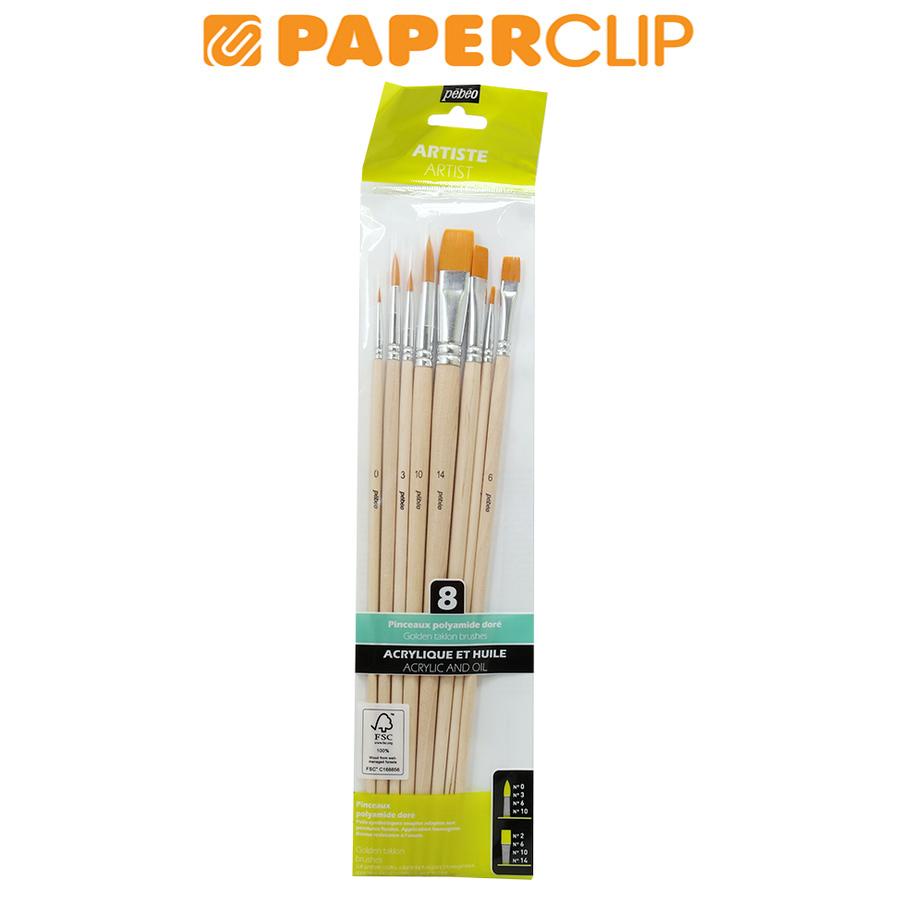 

KUAS LUKIS PEBEO GOLDEN TAKLON SET 8 952404