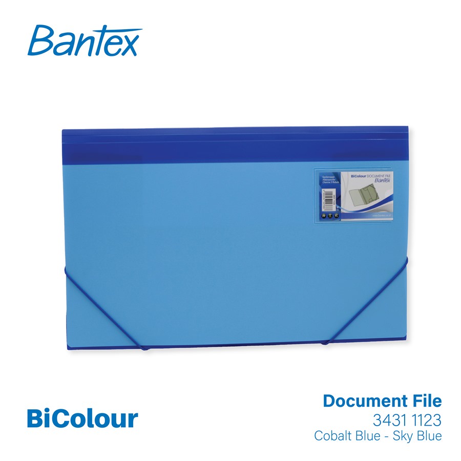 

[Artomas] Bantex BICOLOUR Document File PP Folio Cobaltblue Skyblue - 3431 1123