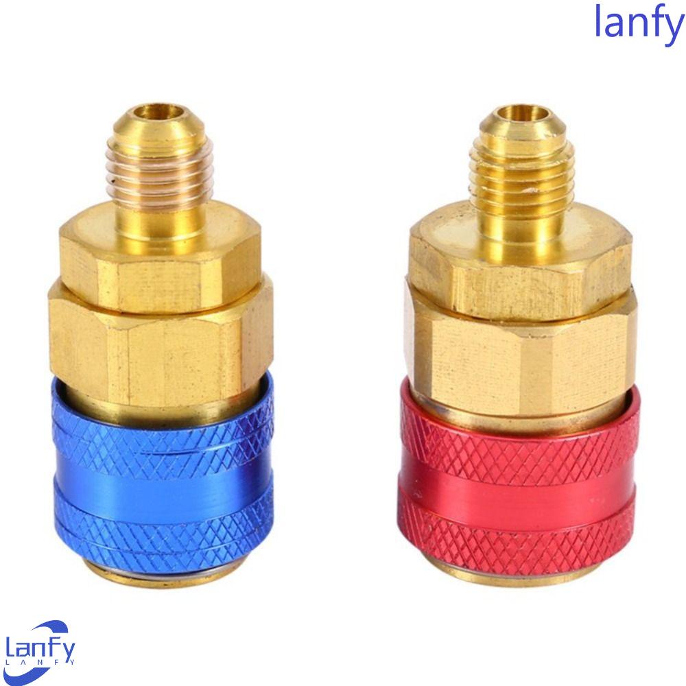 LANFY Fluoride Converter 2pcs Tahan Lama Ac Mobil Aksesoris Fitting Manifold Hoset Tools Aconditioner Connector