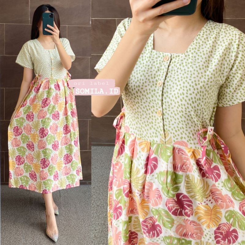 ORI SOLO TERSEDIA JUMBO GROSIR DASTER  TERBARU BUSUI CHIBI LENGAN PENDEK SERUT BATIK MONSTRA
