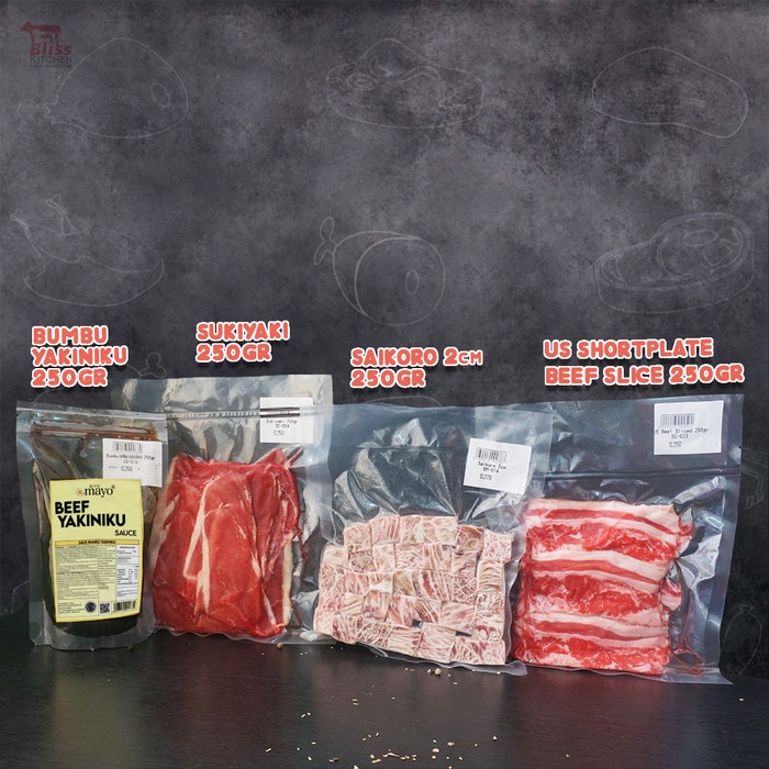 

✨Ready Stok✨ - JAPANESE YAKINIKU SET - Beef 750gr + Sauce 250gr for 3-4 pax- 1.2.23