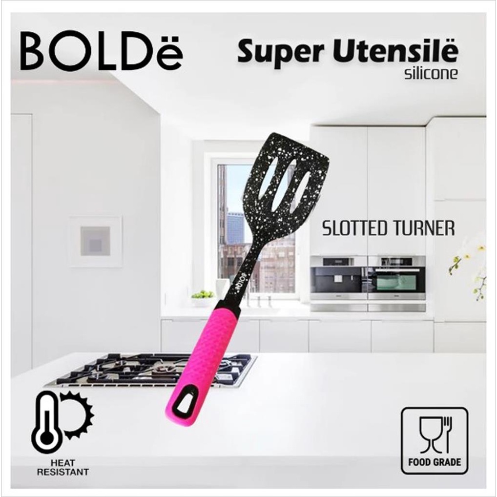 BOLDe Super Utensil BLACKPINK Spatula Silicone - Spatula Sutil - Skimmer Silikon