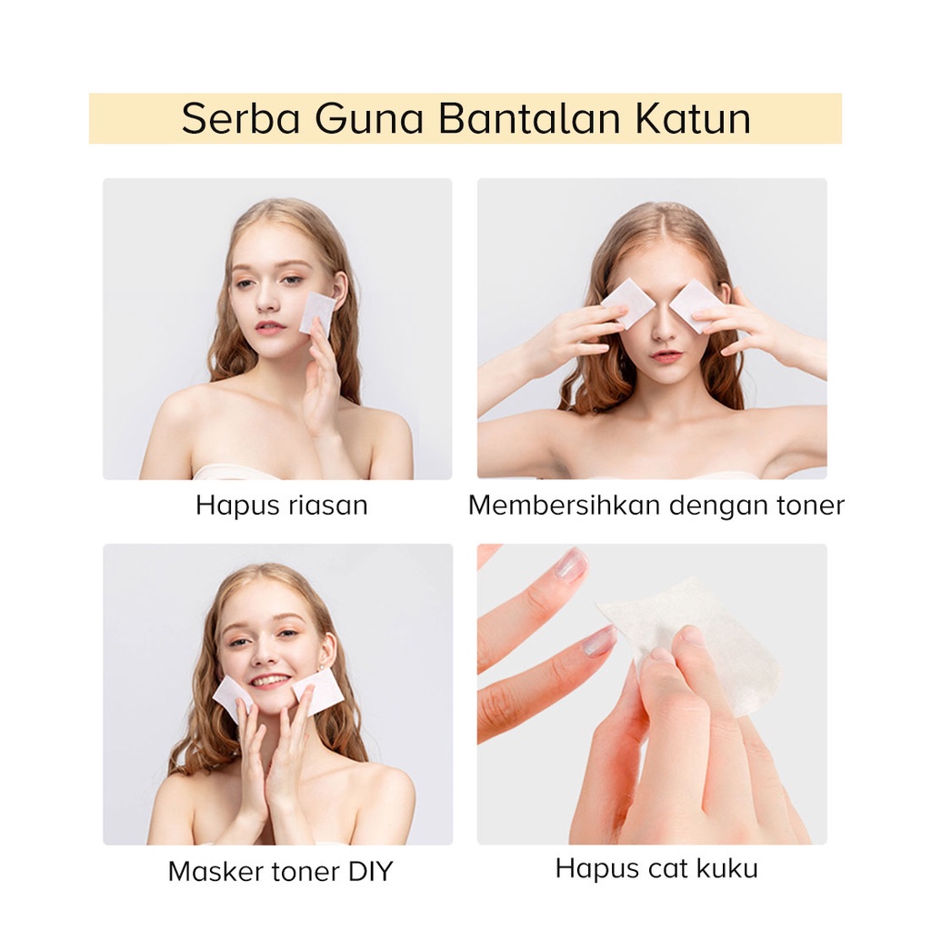 Super Soft Facial Cotton Pad Kapas Wajah isi 1000pcs / Kapas Wajah Toner Tipis 1000PC FREE BOX