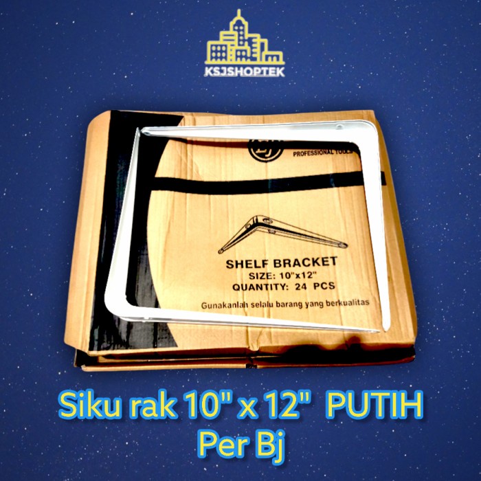 Siku Rak Putih 10 x 12 Inch Per Bj / Buah 10x12