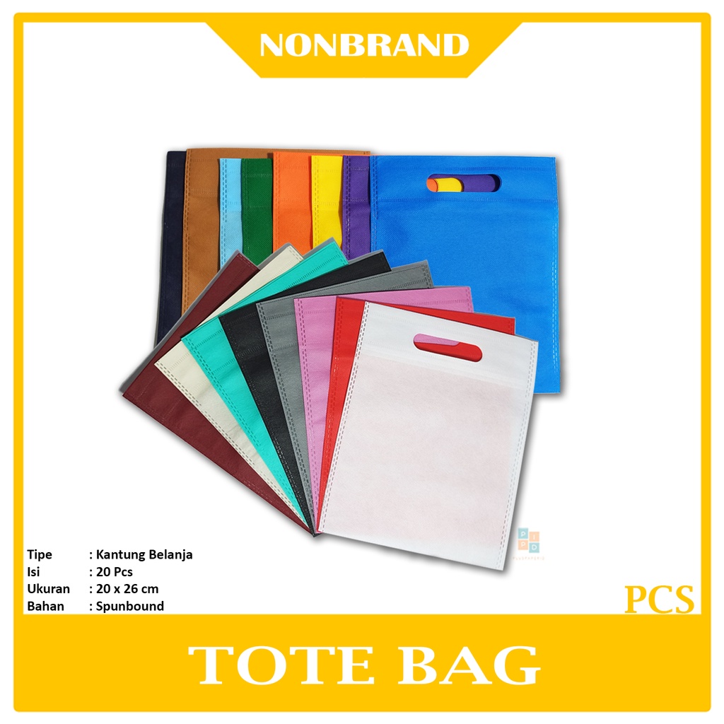 

PPID - Tote Bag Tas Belanja Spunbond Oval Ukuran 20x26cm - Pcs