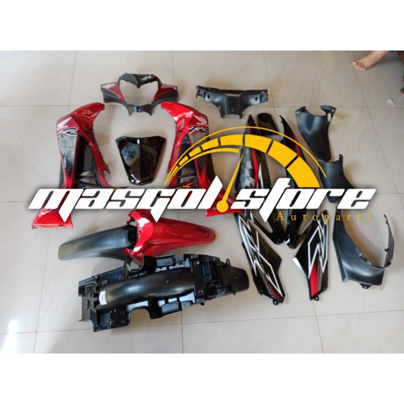Cover Full Set Body Supra X 125 / Supra X Batman Merah Hitam