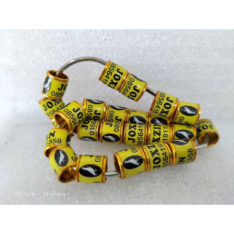 RING BURUNG MODEL RODA STIKER MURAI MERPATI PERKUTUT LOVEBIRD KENARI GRATIS CETAK NAMA