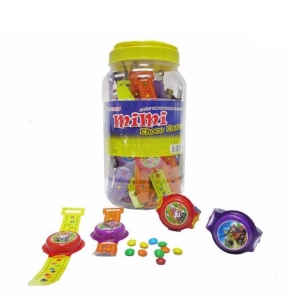 

PUSAN Mimi Choco Coated Jam Tangan 1 Toples isi 40 pcs ORIGINAL