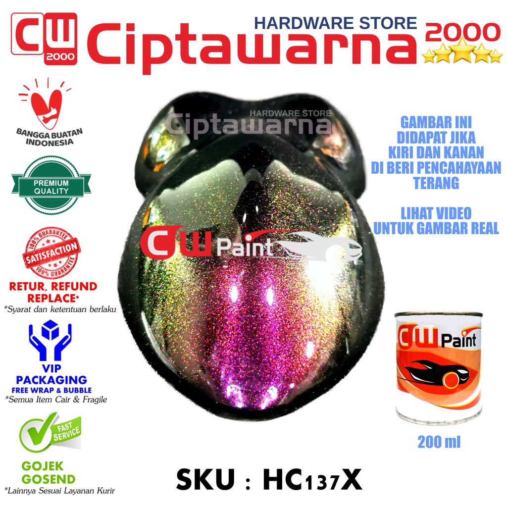 CwPaint Cat PU Bunglon Xiralic 200gr Violet Purple Comet HC137X