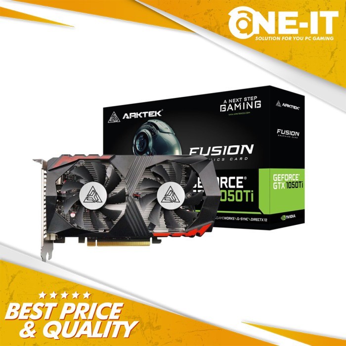 VGA ARKTEK NVIDIA GEFORCE GTX 1050 TI 4GB GDDR5 128Bit Dual Fan
