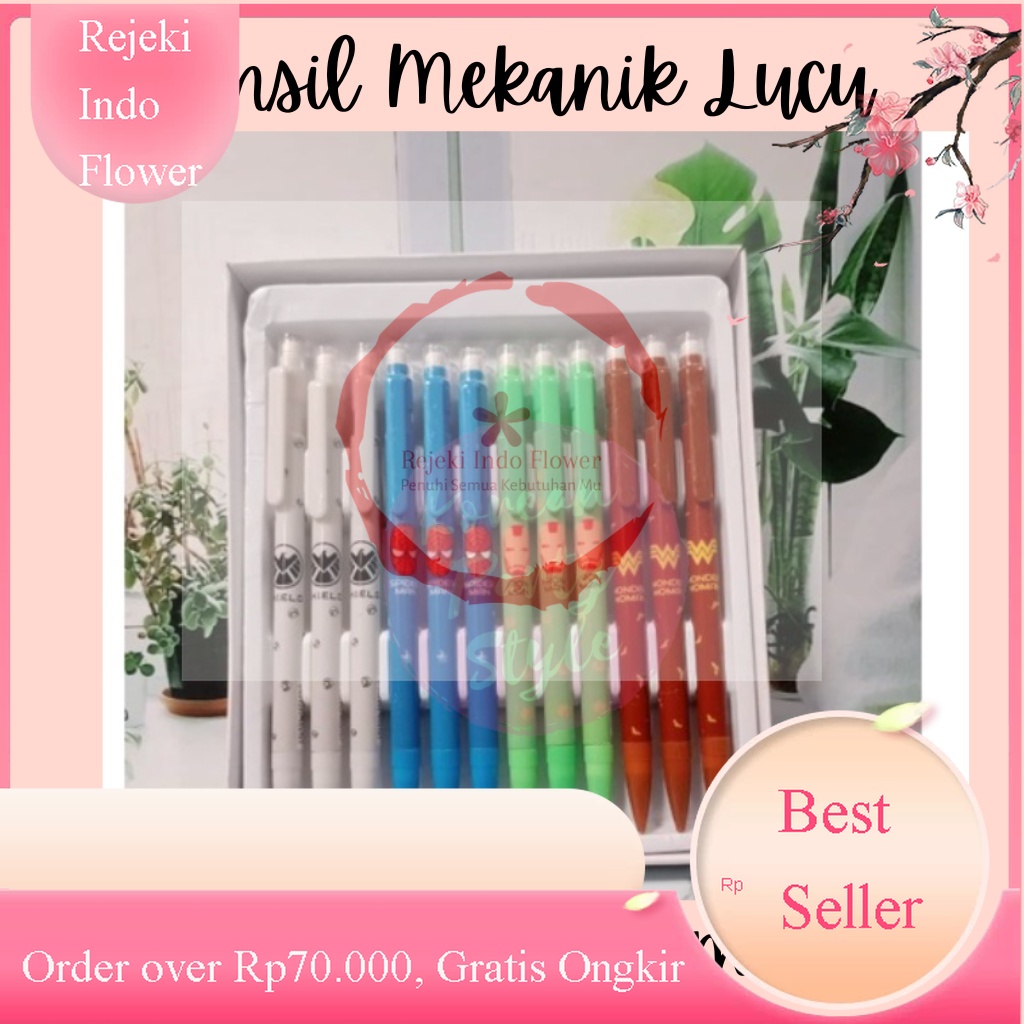 REJEKI PENSIL CETEK MOTIF LUCU PENSIL MEKANIK PENSIL MEKANIK 0.5 MM/MEKANIK PENCIL CETEK