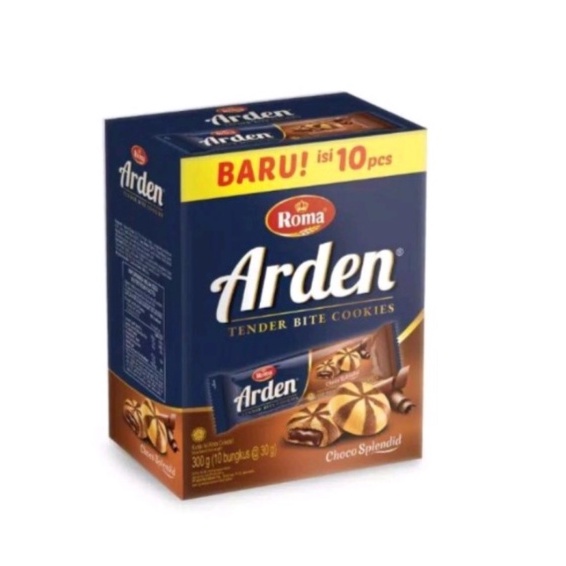 

Roma Arden Tender Bite Cookies Kukis Isi Krim Cokelat 1 Box Isi 10 pcs x @30gr ORIGINAL