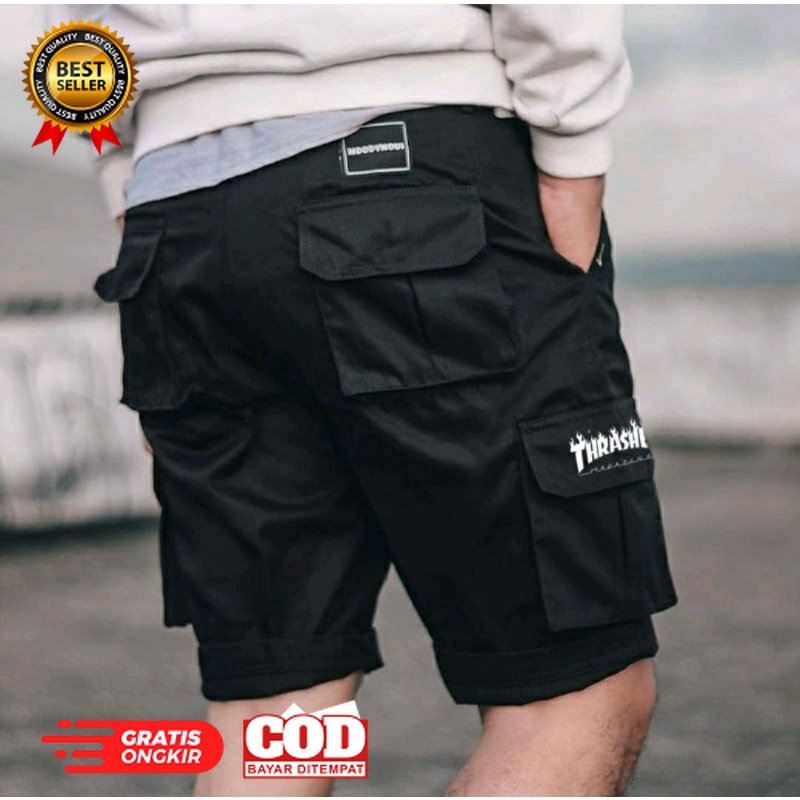 ootd bahan tebal halus nyaman dipakai /Yang Lagi Hits Celana Pendek Cargo Pria Celana Cargo Cargo Pr