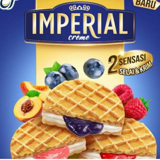 

OT IMPERIAL Creme Biskuit Susu Dengan selai dan Krim 1 Pack isi 12 Pcs BISKUIT ORIGINAL