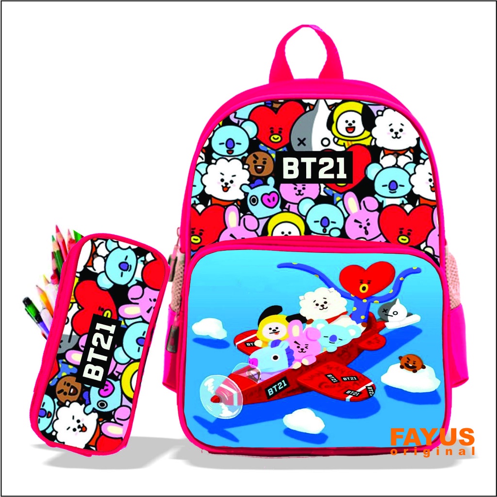 ready Tas Sekolah Ransel Anak Perempuan Kelas TK-4 SD Karakter BT 212 - Tas Ransel Anak SD - Tas Ana