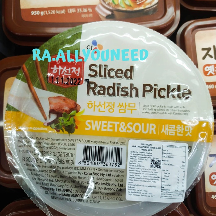 

Acar Lobak Slice Radish Pickled Sweet And Sour 320 gram