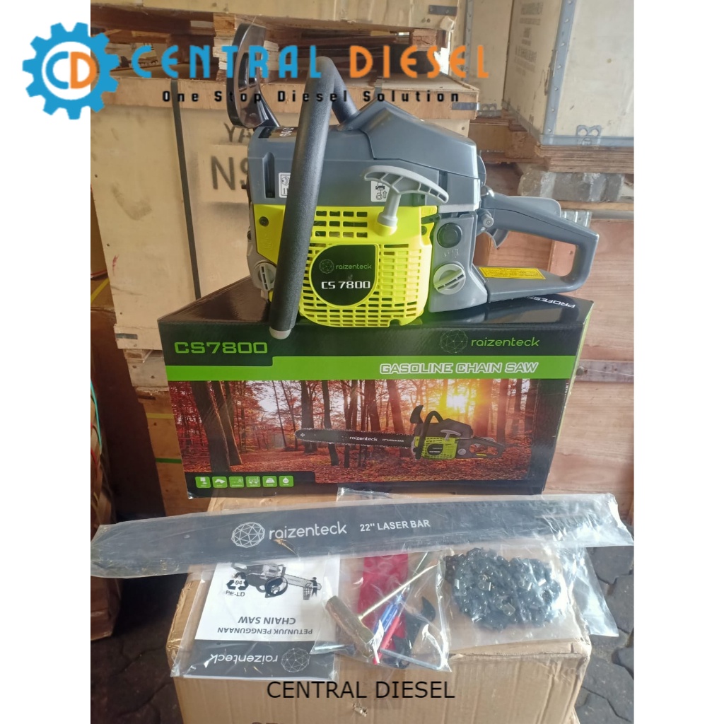 GERGAJI KAYU /CHAINSAW/SINSO RAIZENTECK CS 7800 EVO 22 INCH BAR BAJA